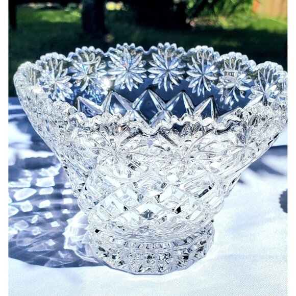 Crystal Clear Brussels Lidded Candy Dish 7.25" vanity trinket Bowl - Picture 4 of 8